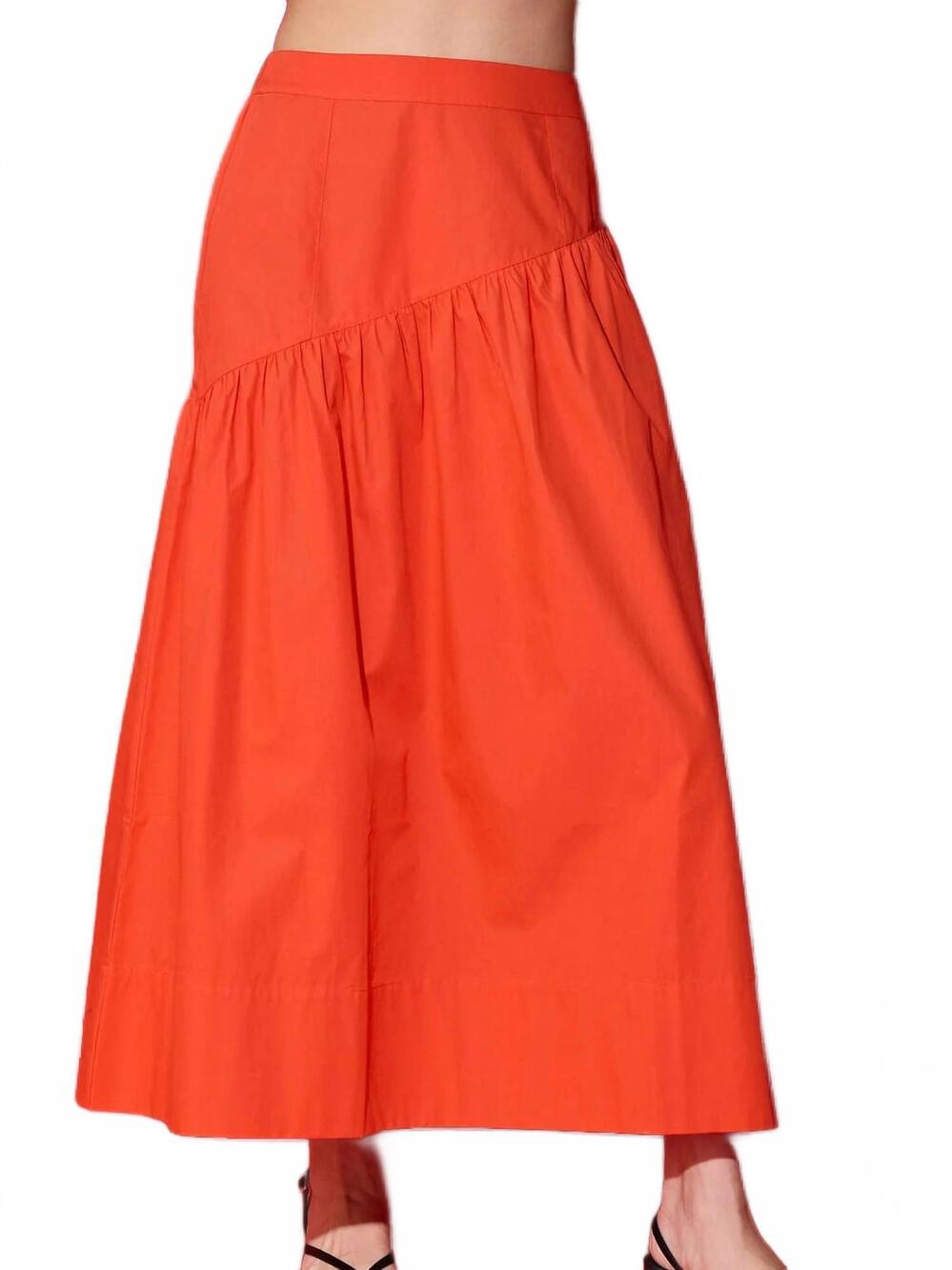 NEW ALDEN ADAIR kelly maxi skirt in rouge